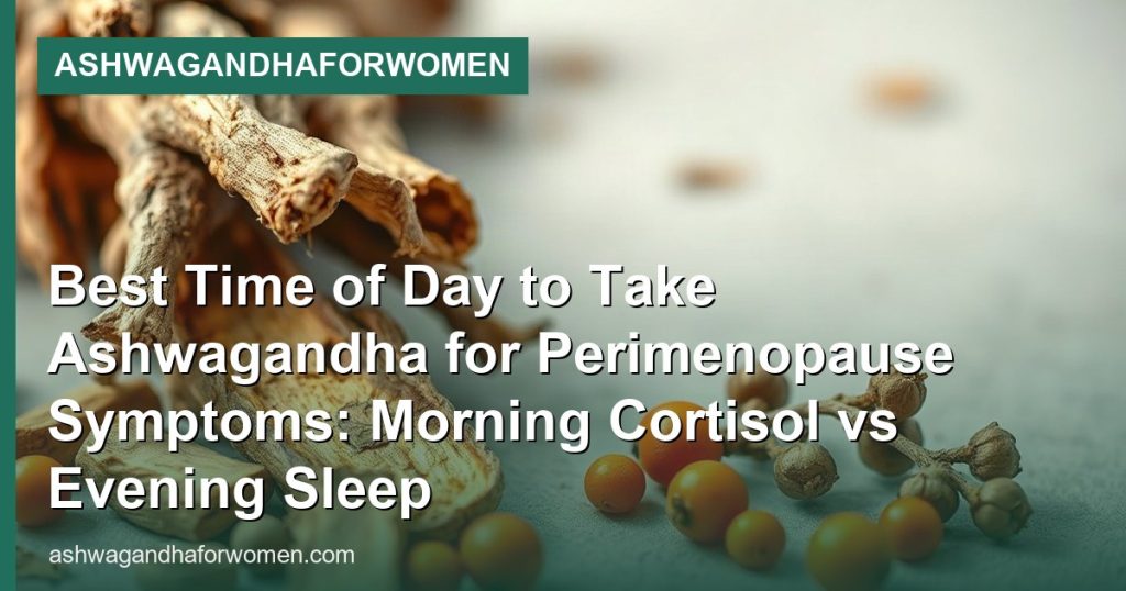 Best Time of Day to Take Ashwagandha for Perimenopause Symptoms: Morning Cortisol vs Evening Sleep - AshwagandhaForWomen
